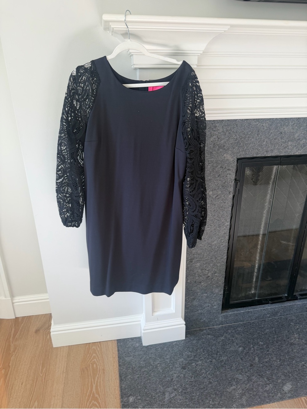 Lilly Pulitzer Black Mini Dress with Lace Sleeves
